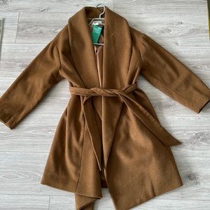 H&M tie belt coat